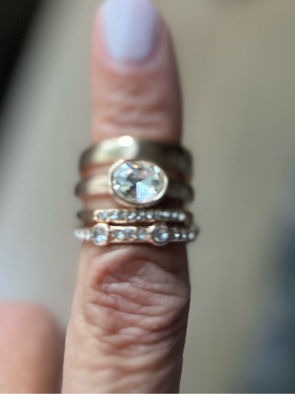Beautiful ring stack, gold filled